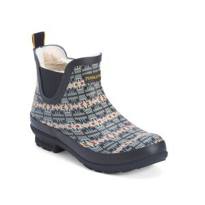 PENDLETON Navy Harding Faux Fur Lined Chelsea Rain Boots